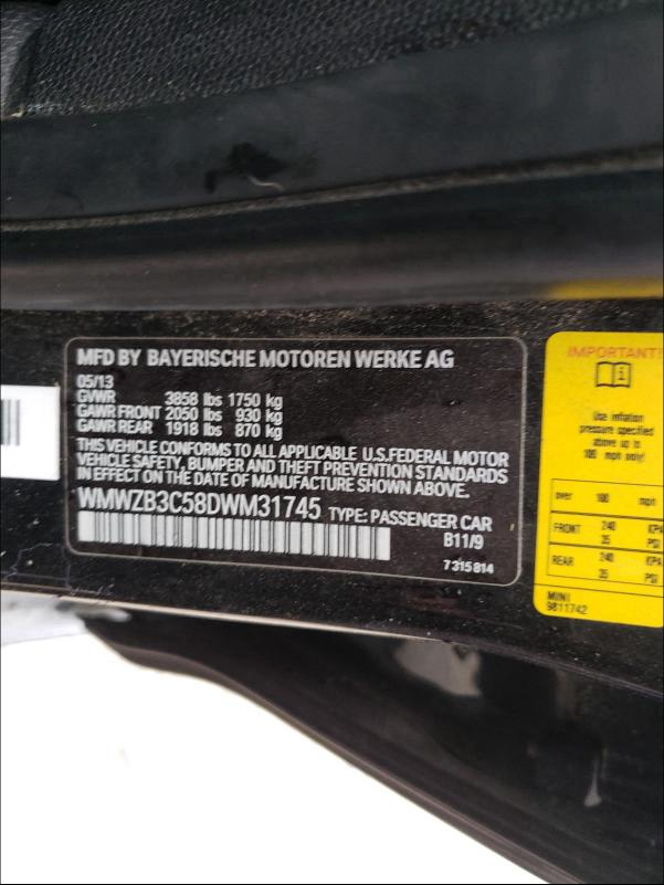 2013 MINI COOPER COU WMWZB3C58DWM31745