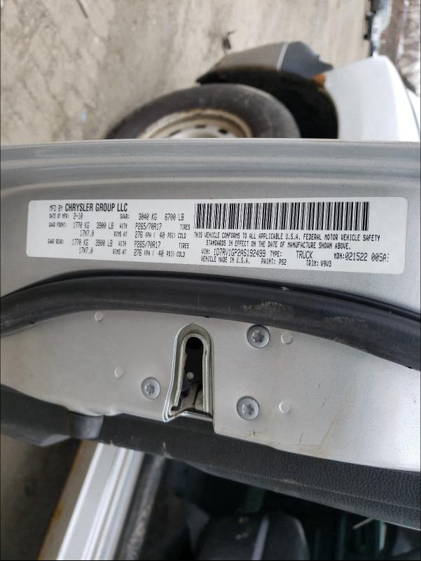2010 DODGE RAM 1500 1D7RV1GP2AS192499
