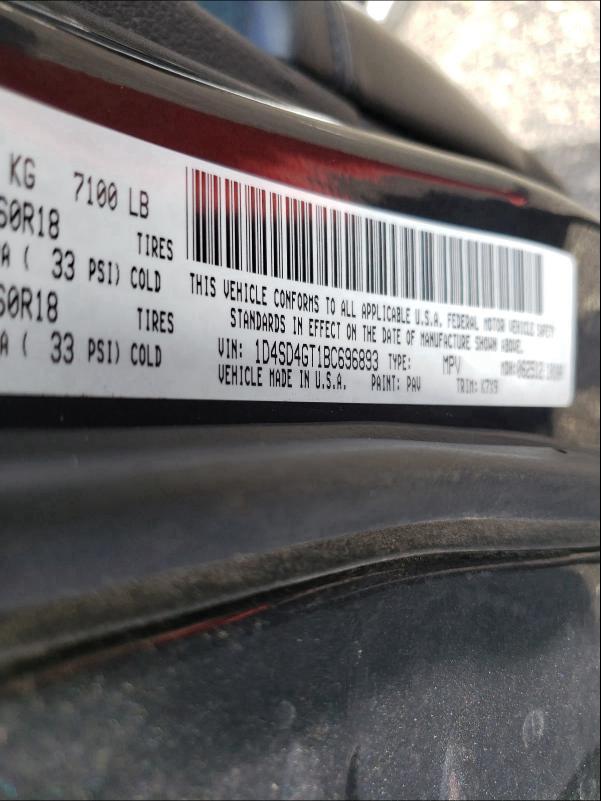 2011 DODGE DURANGO CR 1D4SD4GT1BC696893