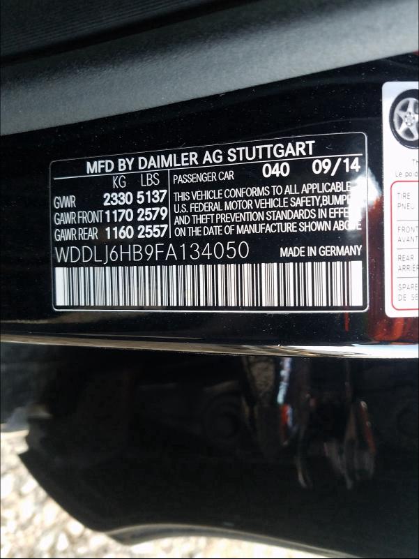 2015 MERCEDES-BENZ CLS 400 4M WDDLJ6HB9FA134050