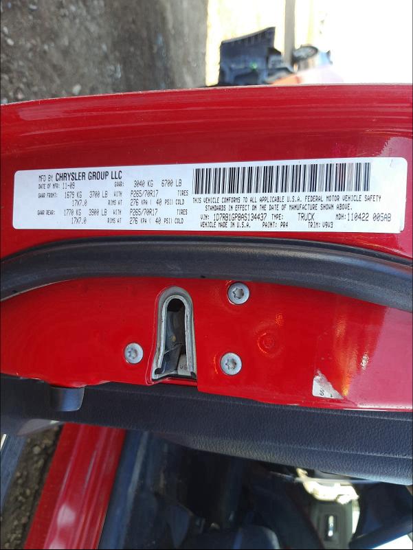 2010 DODGE RAM 1500 1D7RB1GP8AS134437