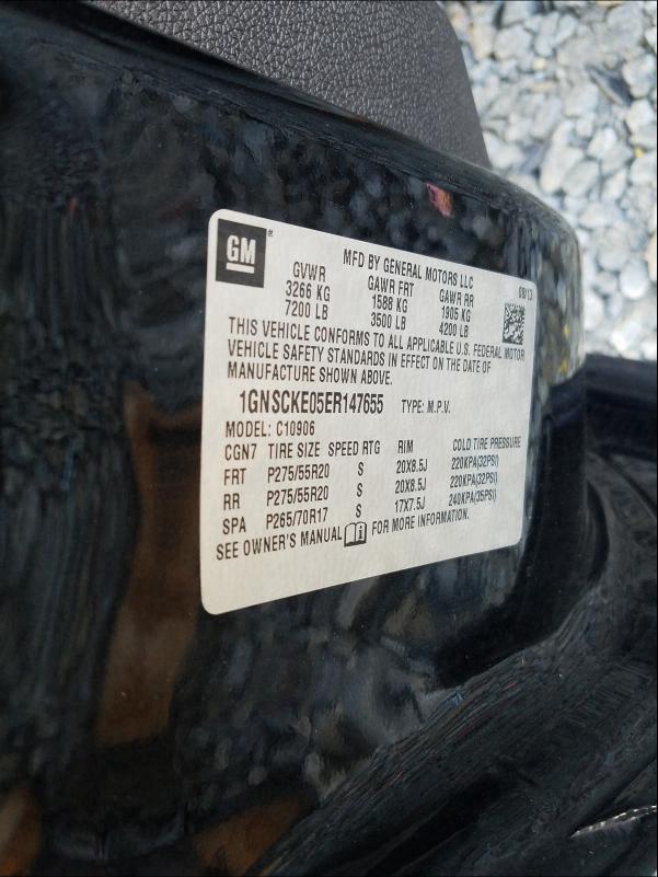 2014 CHEVROLET SUBURBAN C 1GNSCKE05ER147655