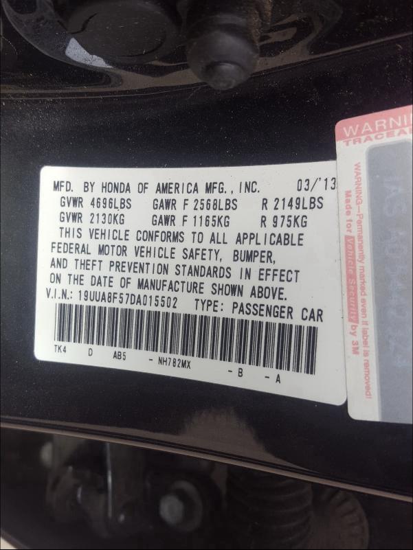 2013 ACURA TL TECH 19UUA8F57DA015502