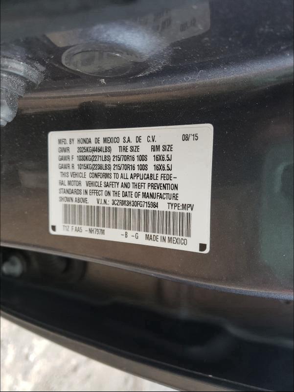 2015 HONDA CR-V 3CZRM3H30FG715984