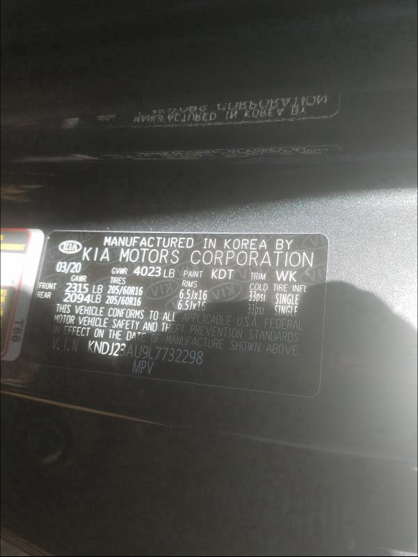 2020 KIA SOUL LX KNDJ23AU9L7732298