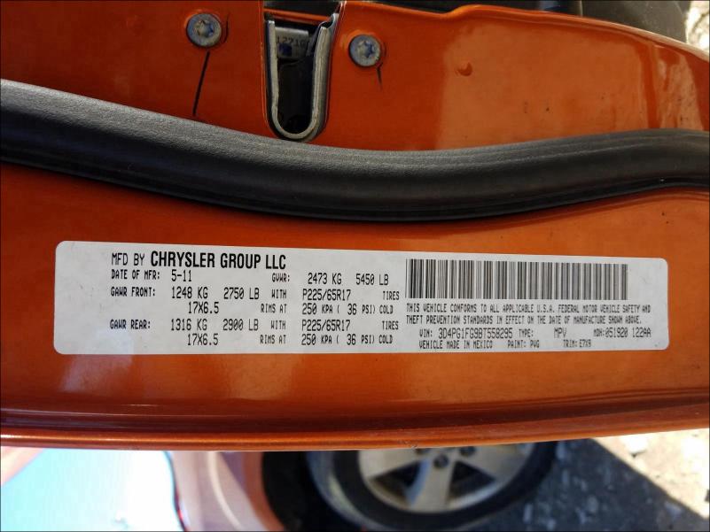 2011 DODGE JOURNEY MA 3D4PG1FG9BT558295