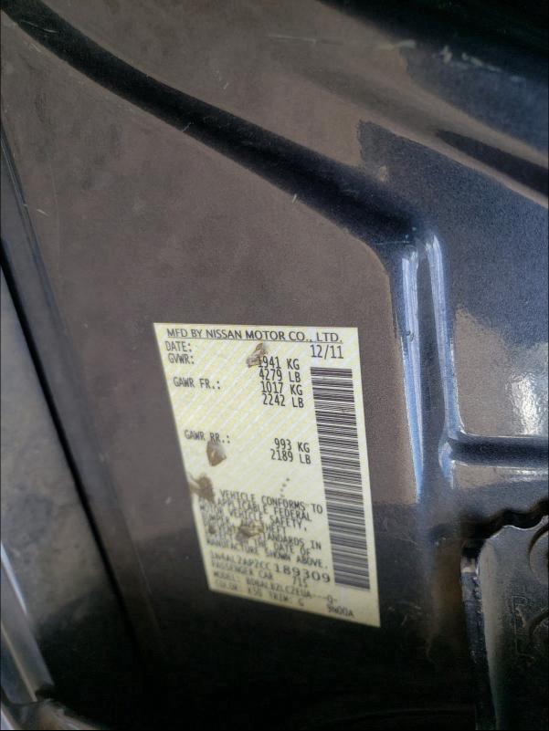 2012 NISSAN ALTIMA 1N4AL2AP2CC189309