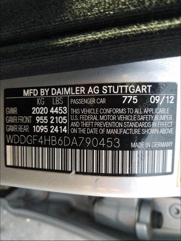 2013 MERCEDES-BENZ C 250 - WDDGF4HB6DA790453