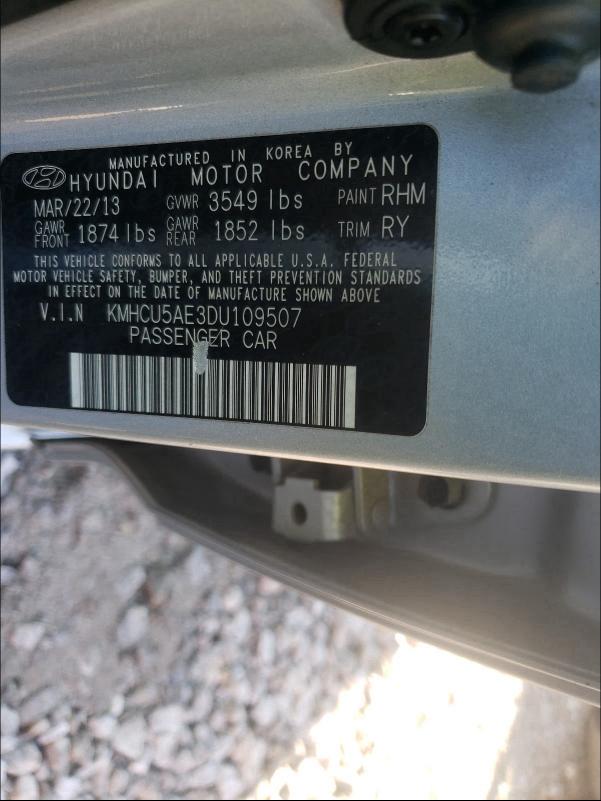 2013 HYUNDAI ACCENT GLS KMHCU5AE3DU109507