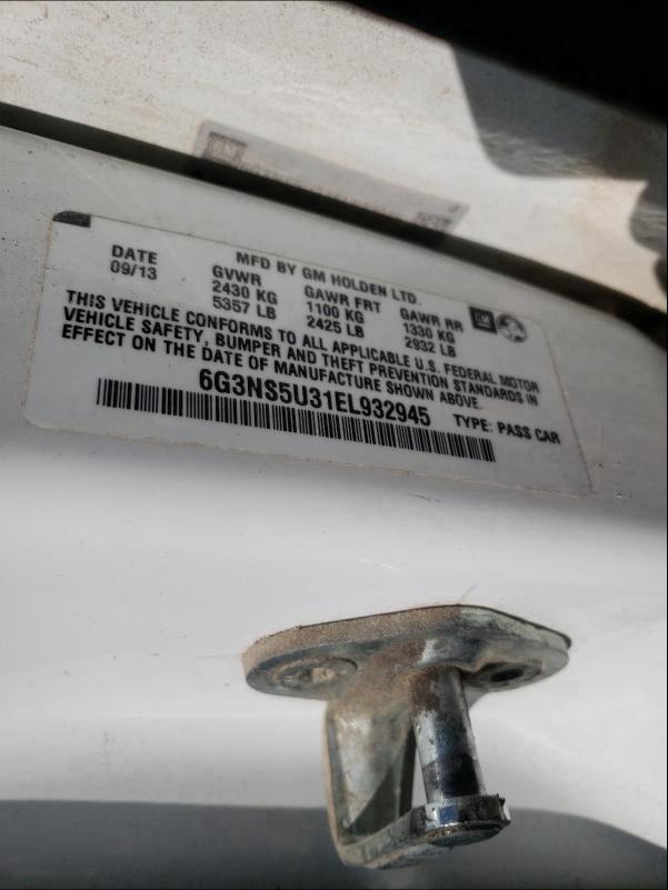 2014 CHEVROLET CAPRICE PO 6G3NS5U31EL932945