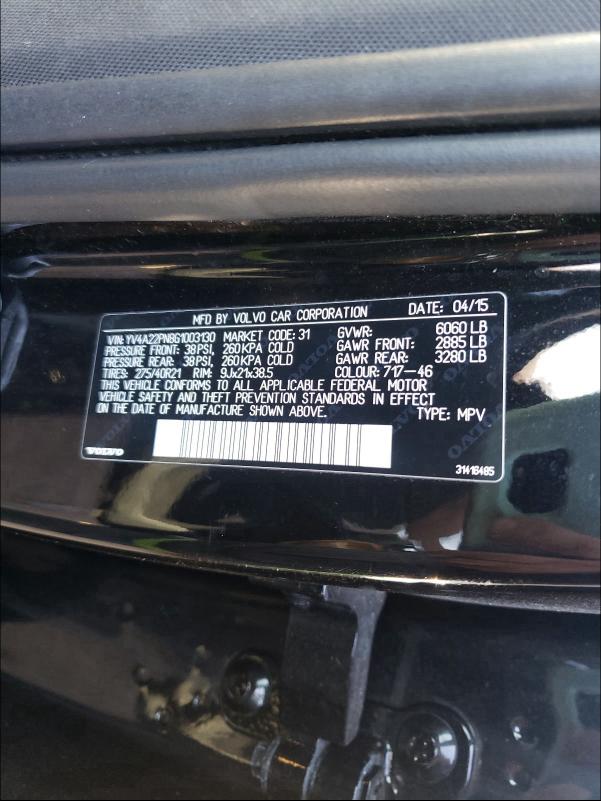 2016 VOLVO XC90 T6 YV4A22PN8G1003130