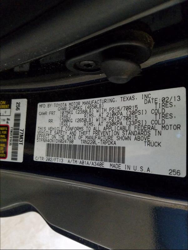 2013 TOYOTA TACOMA 5TFNX4CN1DX024790