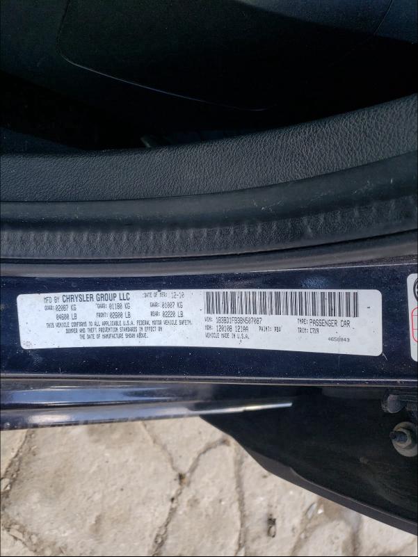 2011 DODGE AVENGER MA 1B3BD1FB3BN507087