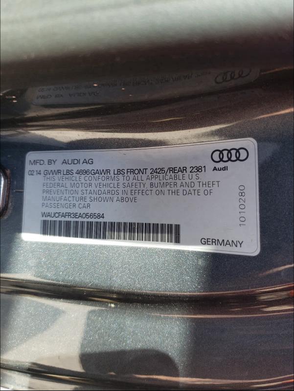 2014 AUDI A5 PREMIUM WAUCFAFR3EA056584