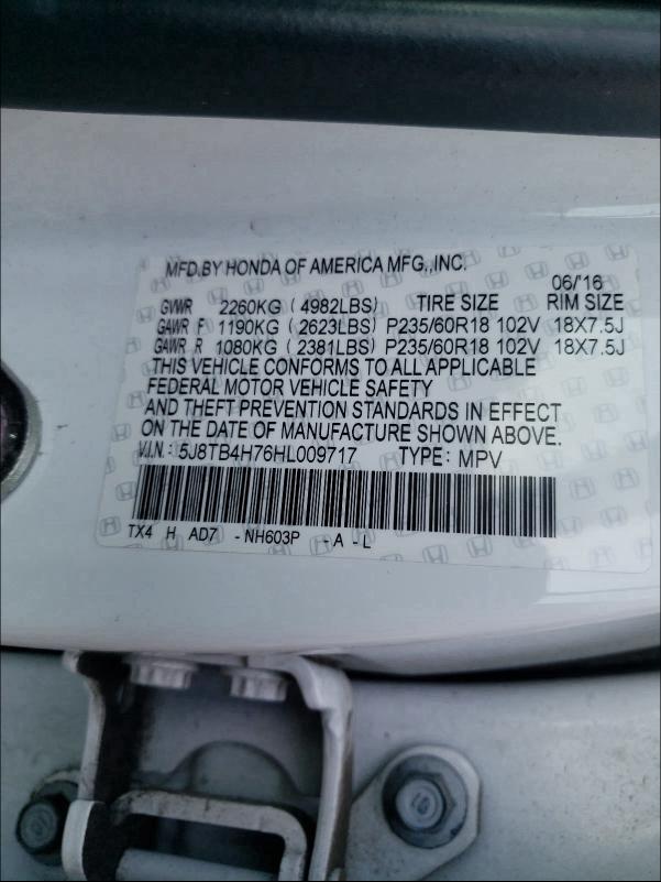 2017 ACURA RDX ADVANC 5J8TB4H76HL009717