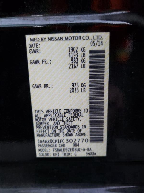 2015 NISSAN LEAF S 1N4AZ0CP1FC302770