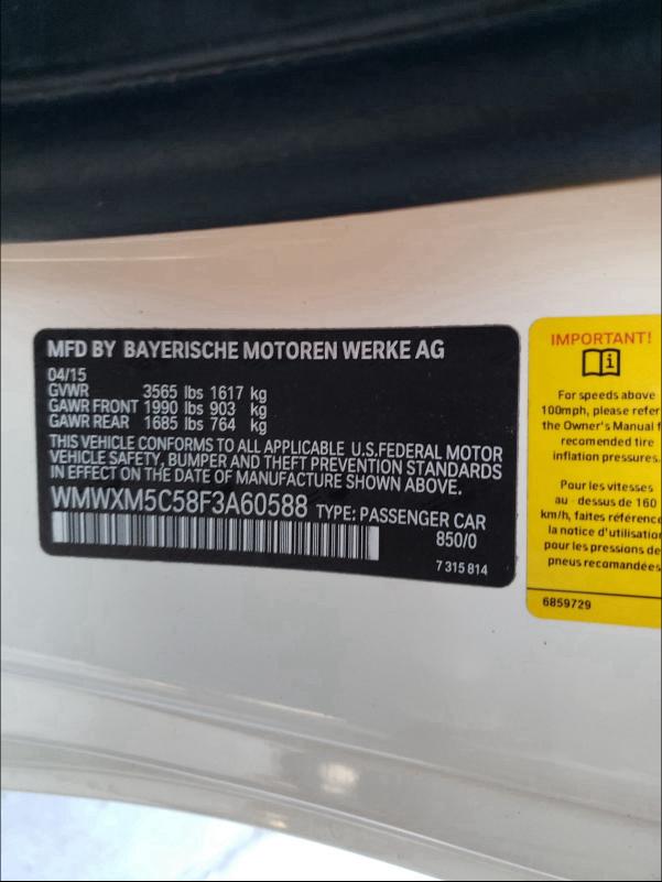 2015 MINI COOPER WMWXM5C58F3A60588