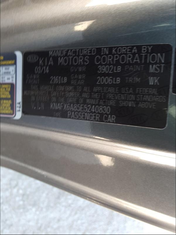 2014 KIA FORTE EX KNAFX6A85E5240830