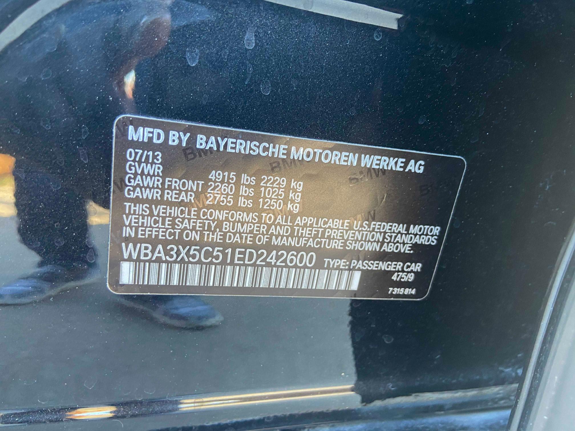 2014 BMW 328 XIGT WBA3X5C51ED242600