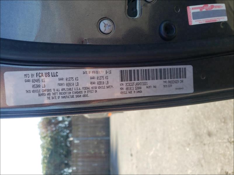 2016 DODGE CHALLENGER - 2C3CDZFJ0GH315221