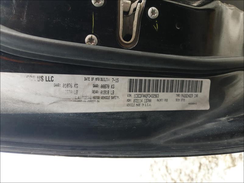 2015 DODGE DART SE 1C3CDFAA2FD432963