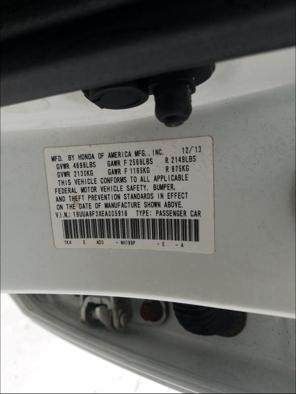 2014 ACURA TL SE 19UUA8F3XEA005918