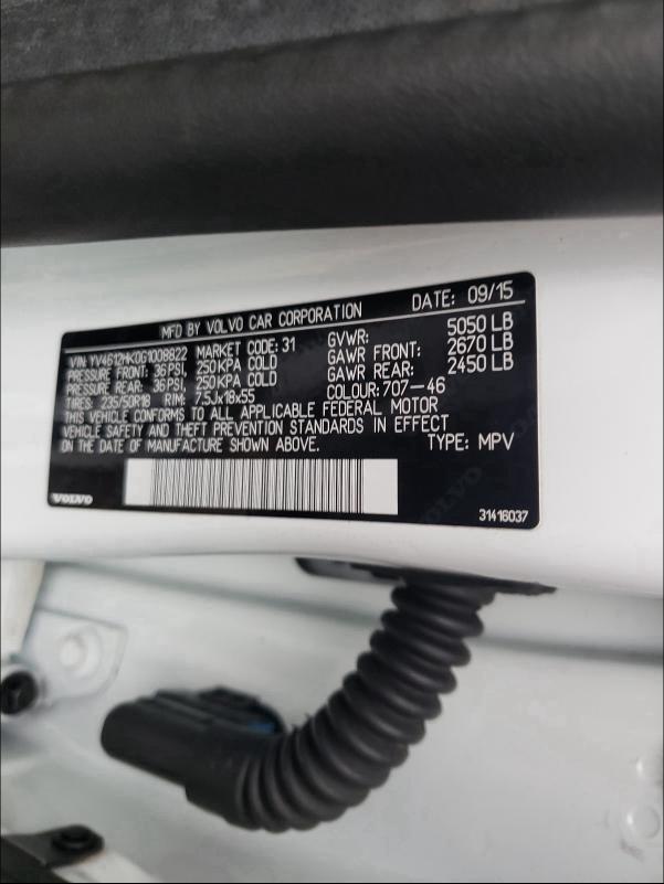 2016 VOLVO V60 CROSS YV4612HK0G1008822