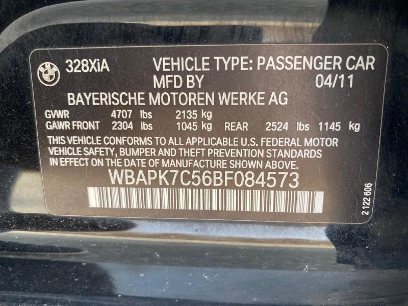 2011 BMW 328 XI WBAPK7C56BF084573