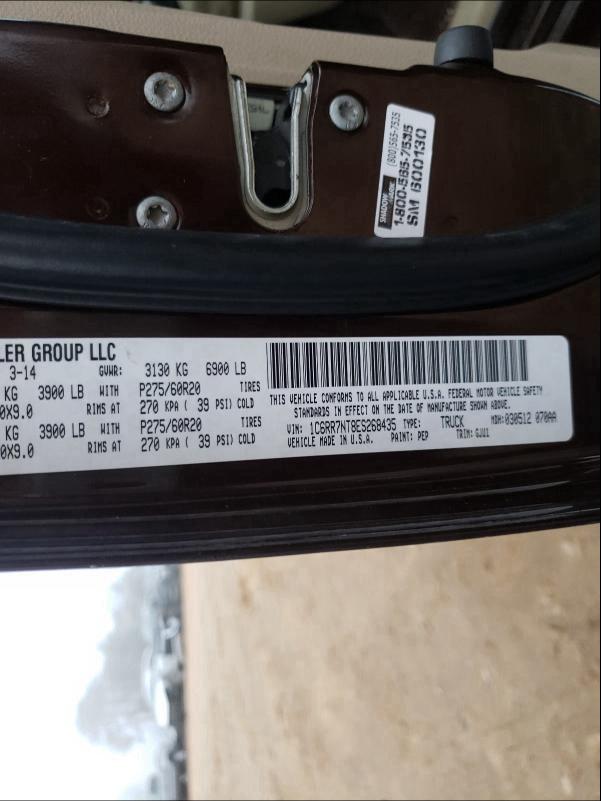 2014 RAM 1500 LARAM 1C6RR7NT8ES268435