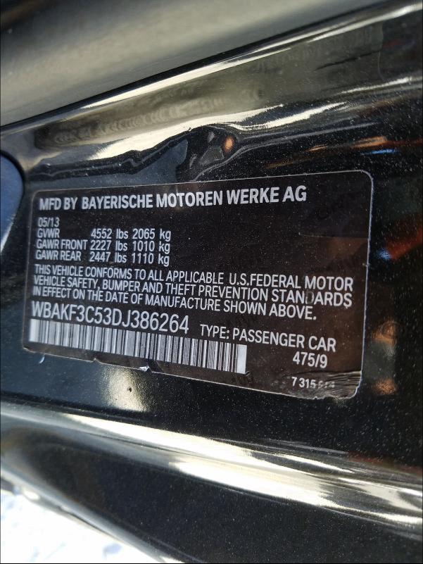 2013 BMW 328 XI WBAKF3C53DJ386264