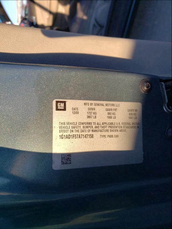 2010 CHEVROLET COBALT 1LT 1G1AD1F57A7147158