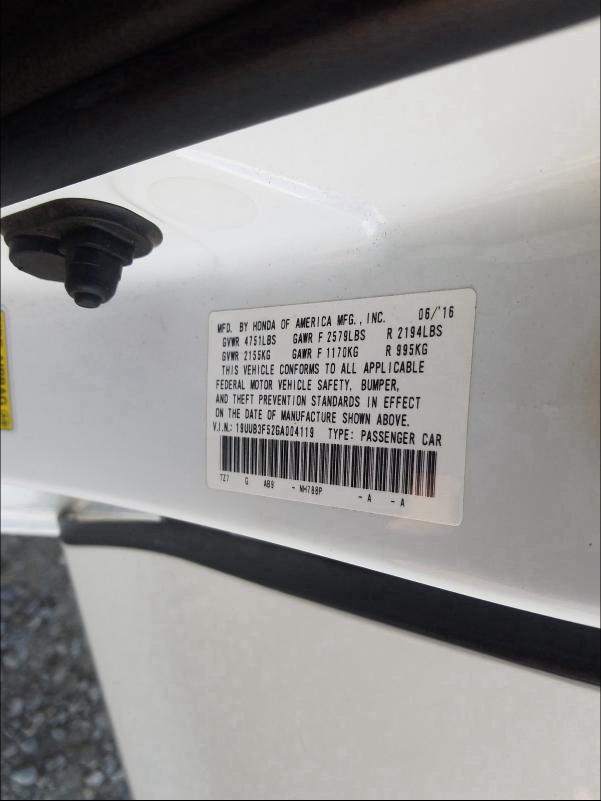 2016 ACURA TLX TECH - 19UUB3F52GA004119
