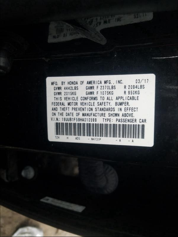 2017 ACURA TLX TECH 19UUB1F59HA010599