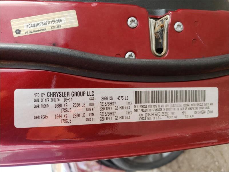 2015 JEEP PATRIOT 1C4NJRFB8FD155266