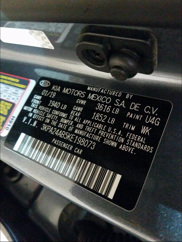 2019 KIA RIO S 3KPA24AB5KE198073