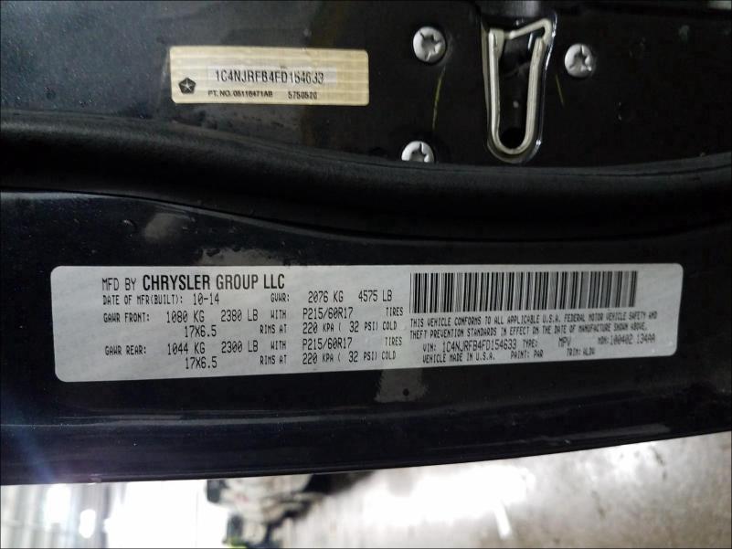 2015 JEEP PATRIOT LA 1C4NJRFB4FD154633