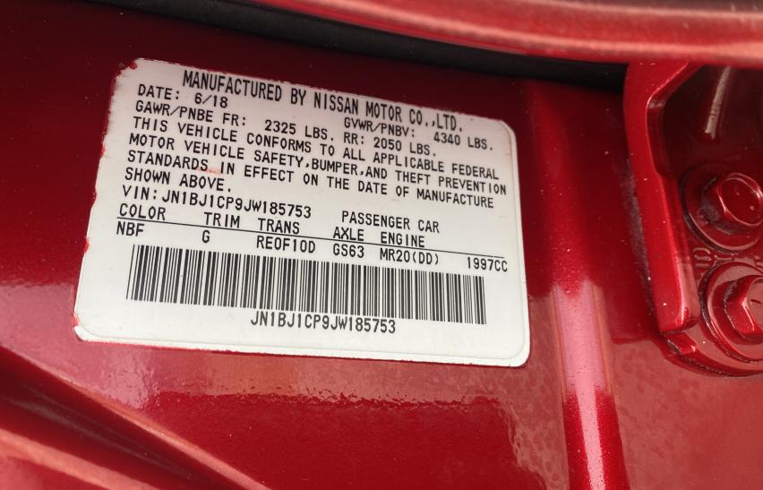 2018 NISSAN ROGUE SPOR JN1BJ1CP9JW185753