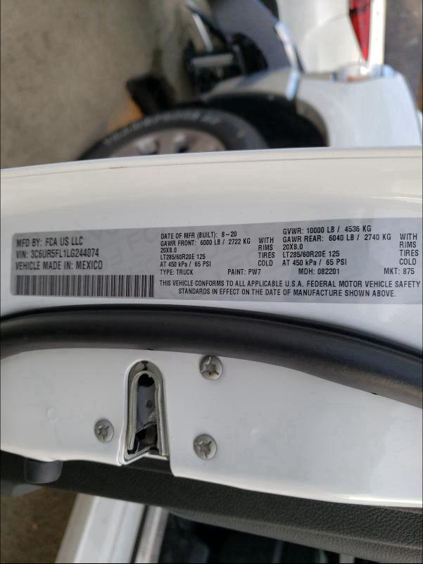 2020 RAM 2500 LARAM 3C6UR5FL1LG244074
