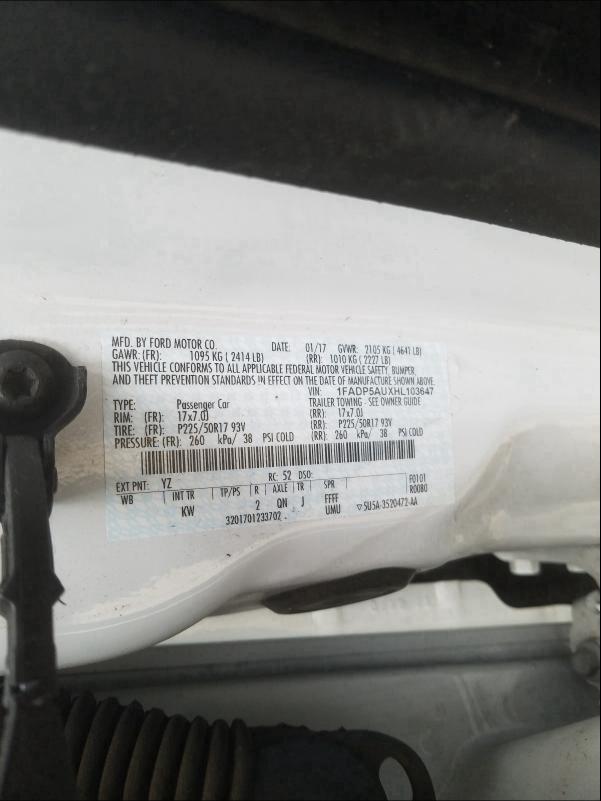 2017 FORD C-MAX SE 1FADP5AUXHL103647