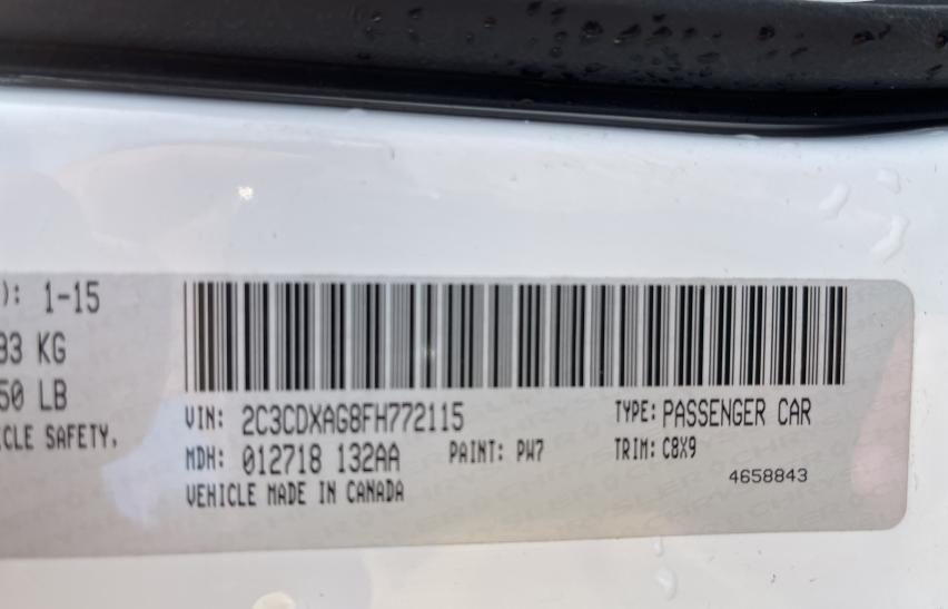 2015 DODGE CHARGER PO 2C3CDXAG8FH772115