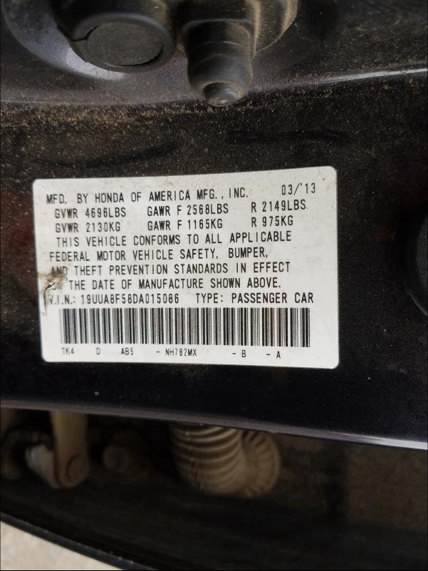 2013 ACURA TL TECH 19UUA8F58DA015086
