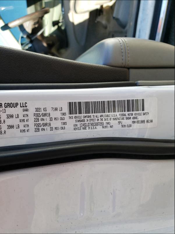 2013 DODGE DURANGO CR 1C4SDJDT0DC697293