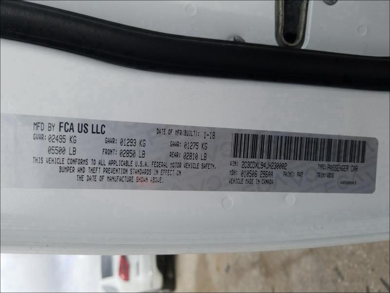 2018 DODGE CHARGER SR 2C3CDXL94JH230002