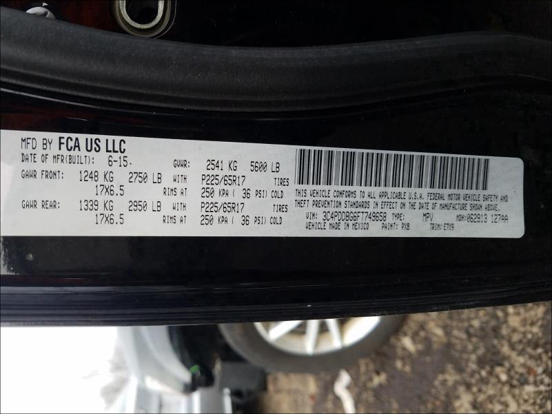 2015 DODGE JOURNEY SX 3C4PDDBG6FT749658