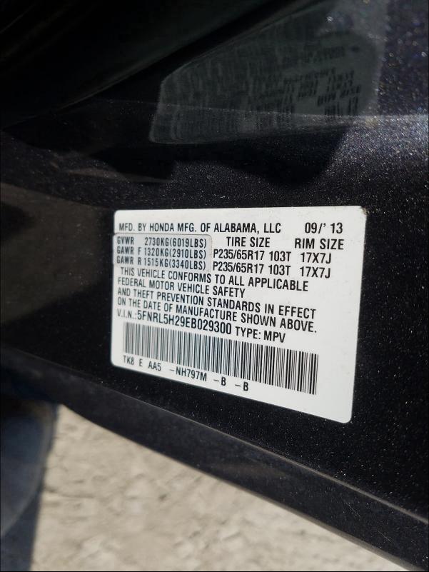 2014 HONDA ODYSSEY LX 5FNRL5H29EB029300