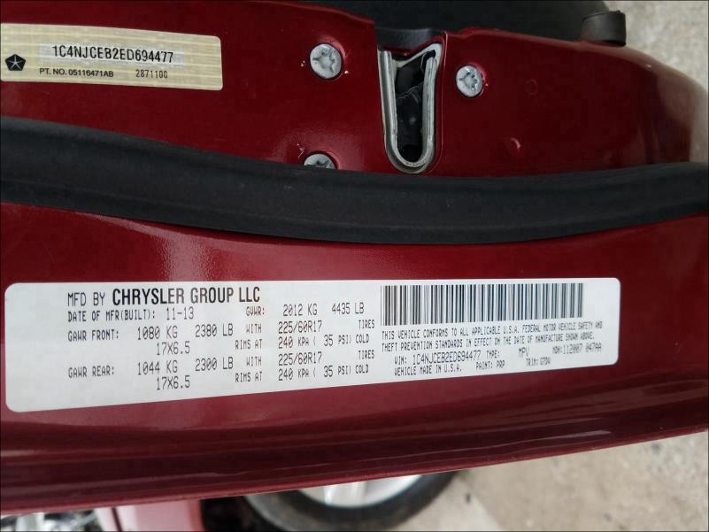 2014 JEEP COMPASS LA 1C4NJCEB2ED694477