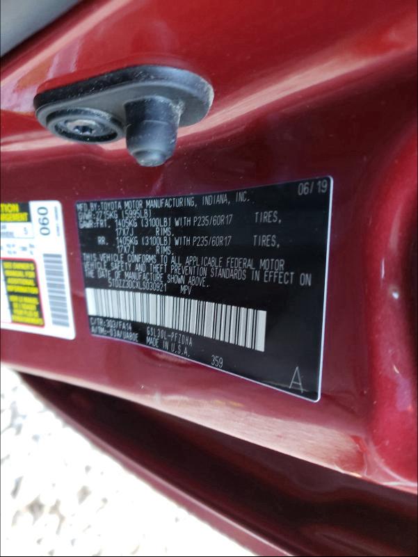 2020 TOYOTA SIENNA L 5TDZZ3DCXLS030921