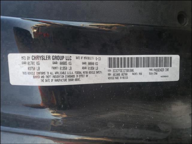2013 FIAT 500 ELECTR 3C3CFFGE1DT681606