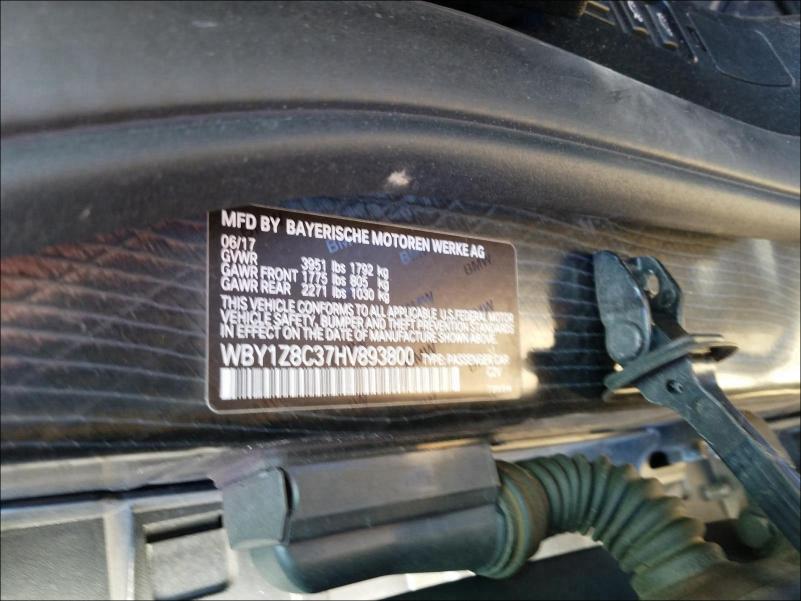 2017 BMW I3 REX WBY1Z8C37HV893800
