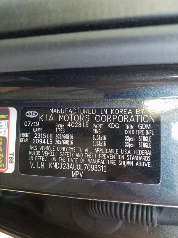 2020 KIA SOUL LX KNDJ23AU0L7093311